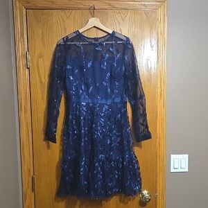 JJ's House Chic Dress in Deep Blue